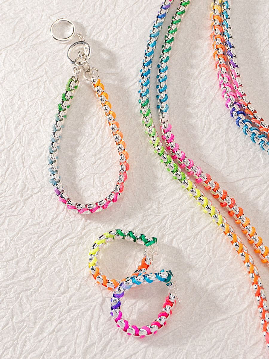 Pride Edition Silver Braided Rainbow Set
