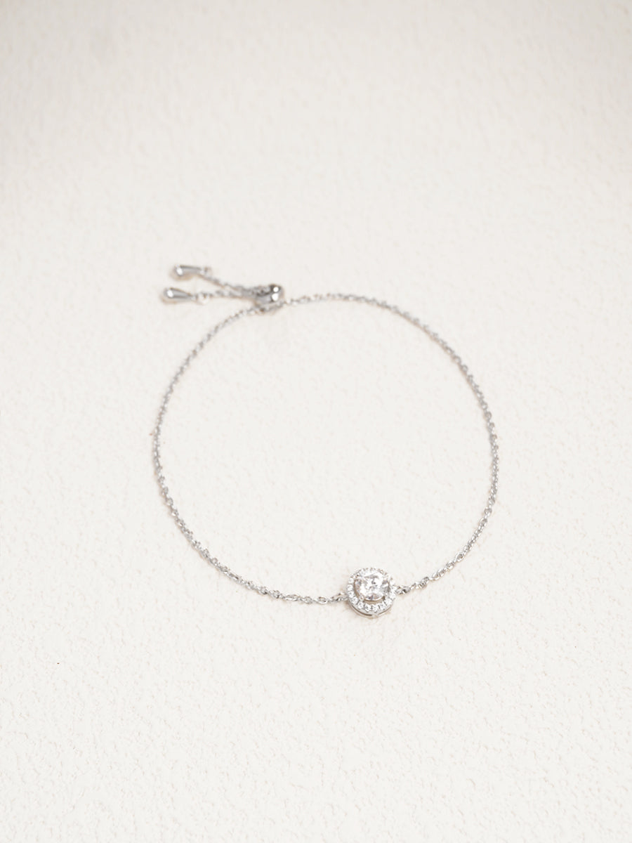 Moissanite Halo Bracelet GB004