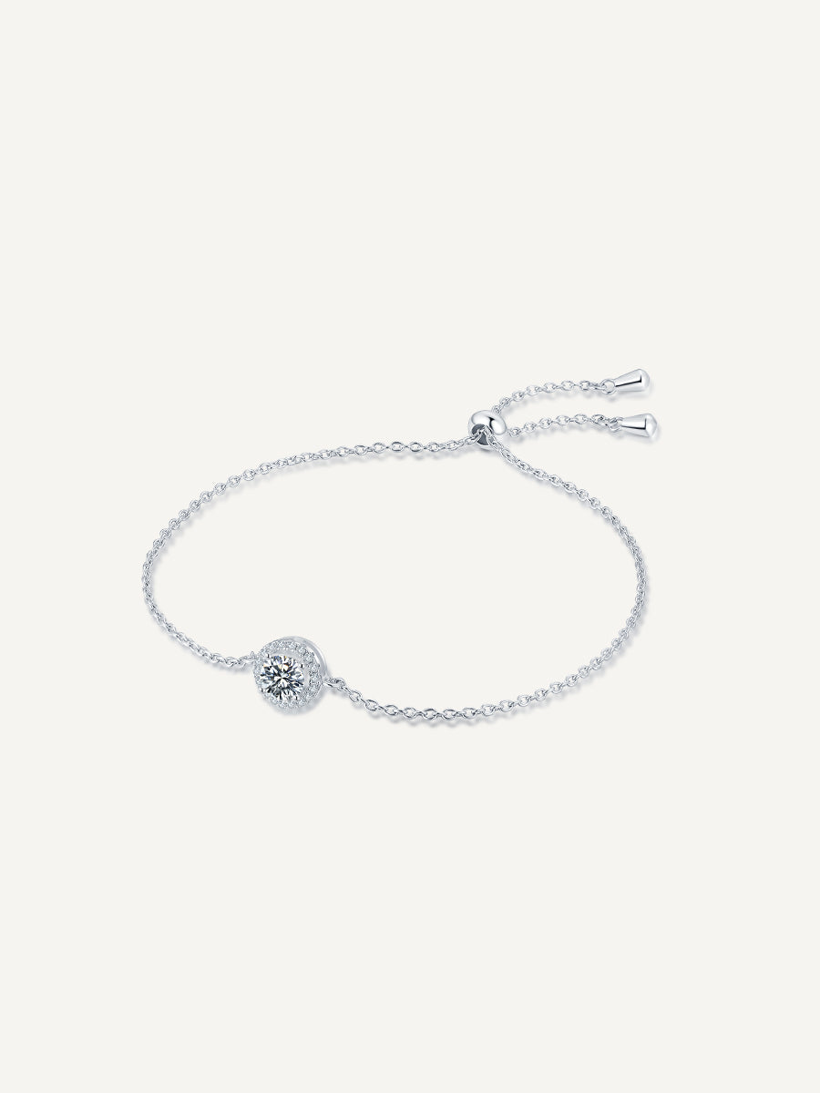 Moissanite Halo Bracelet GB004