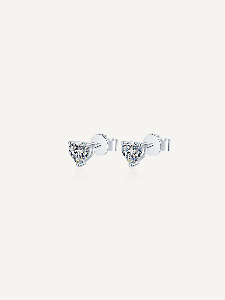 Moissanite Shimmering Heart Jewelry Set GSET004