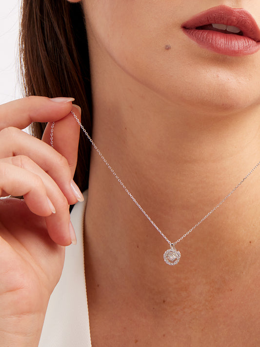 Moissanite Whimsical Round Necklace GN005