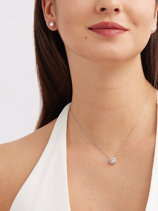 Moissanite Halo jewelry Set GSET001