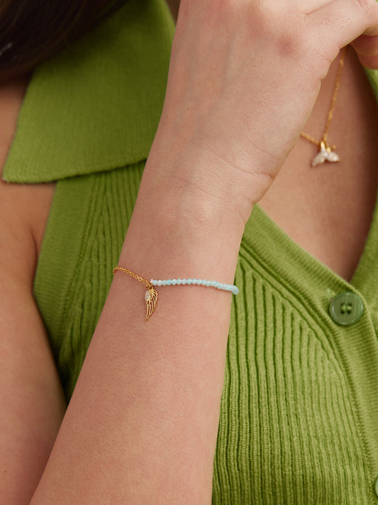 S925-wings-gold-Bracelets