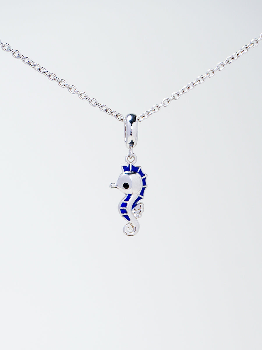Silver Seahorse Baby Charm Necklace Set PN007SVSET