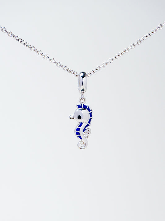 Silver Seahorse Baby Charm Necklace Set PN007SVSET