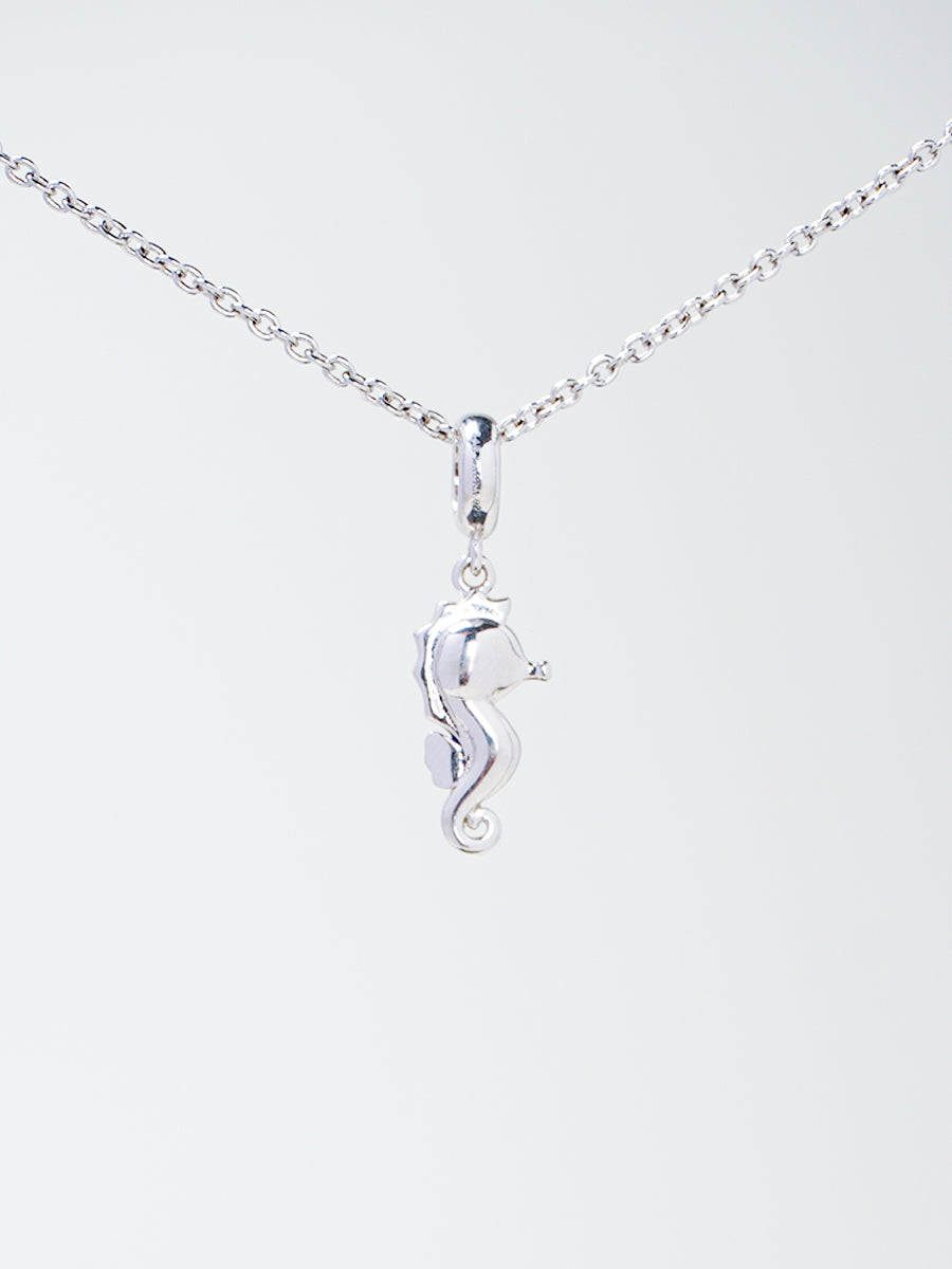 Silver Seahorse Baby Charm Necklace Set PN007SVSET