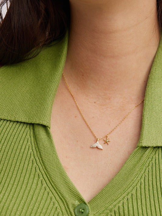 S925-Mermaid-gold-Necklace