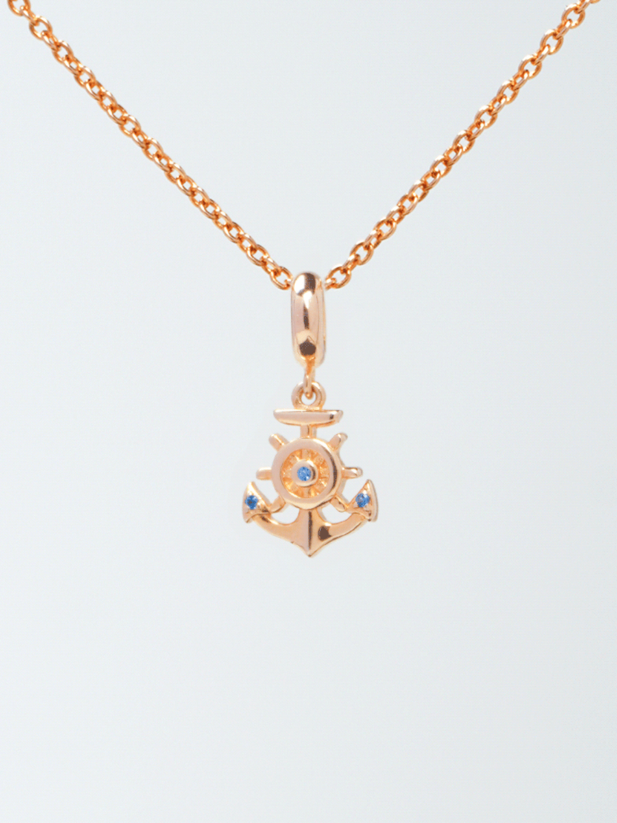 Triumphant 18K Rose Gold Seaman Necklace Set PN012RGSET