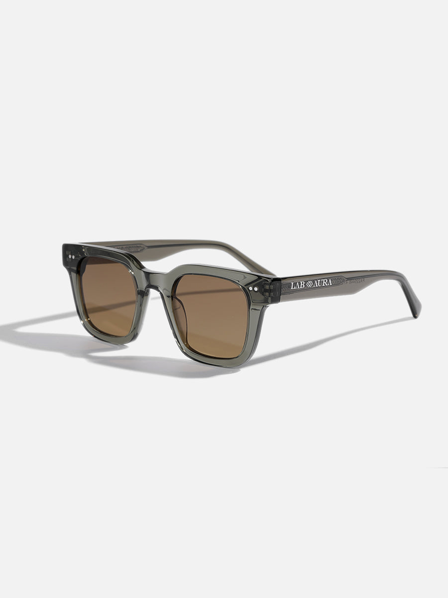 Acetate-square-olive green-sunglasses-Palette
