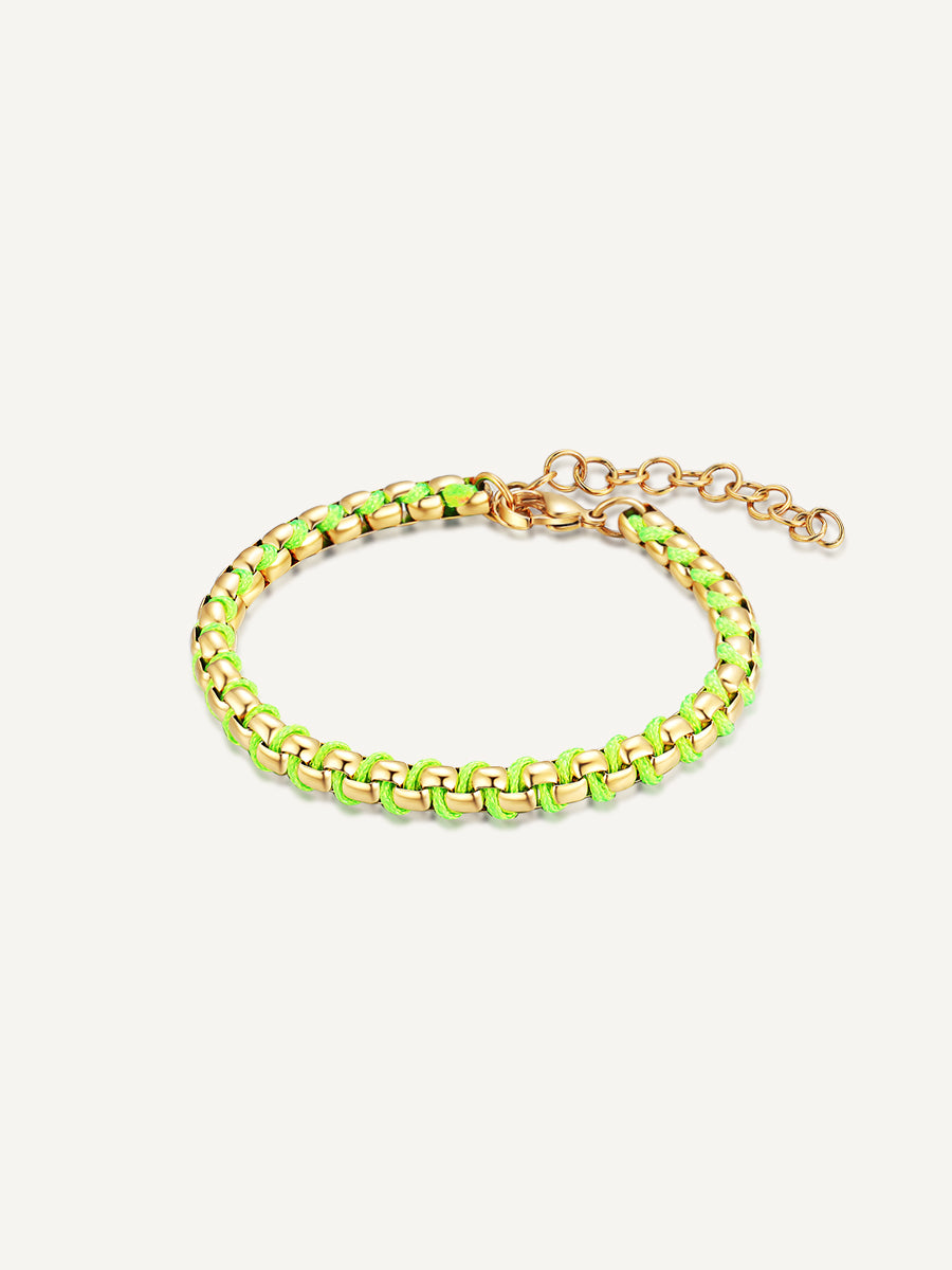 18kgold-Stainless Steel-bracelet-chartreuse-Rizzing