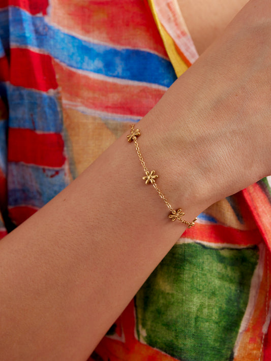 Stainless Steel-bracelet-floral-Gold-Rizzing