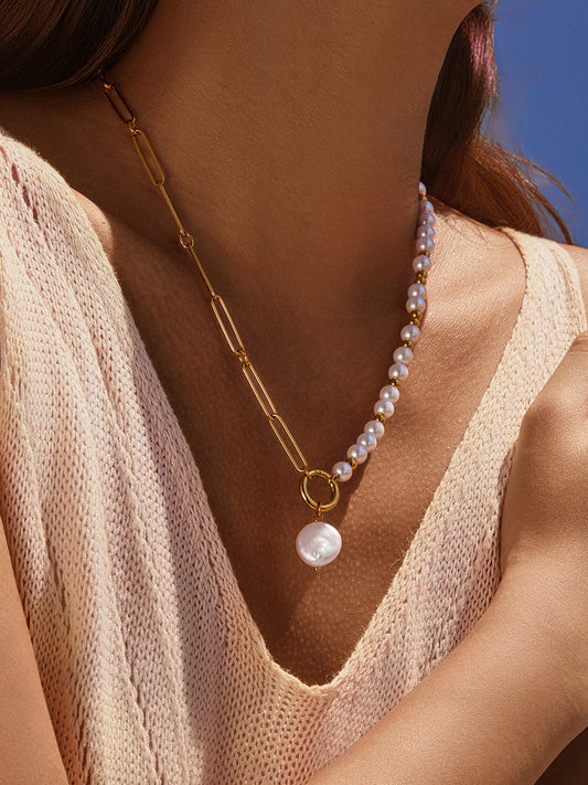 Nymph Baroque Pearl 18K Gold Necklace