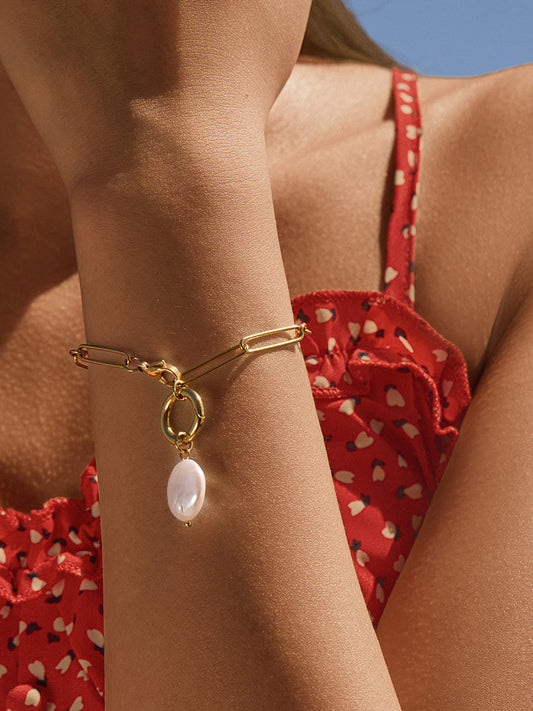 Nymph Baroque 18K Gold Pandent Bracelets