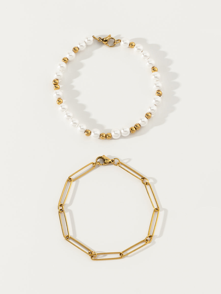 Nymph Pearl 18K Gold Bracelets Sets