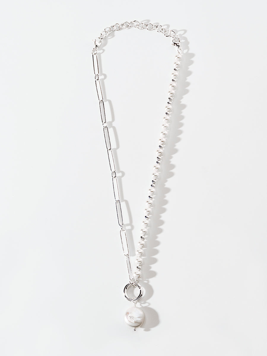 Nymph Baroque Pearl Silver Necklace