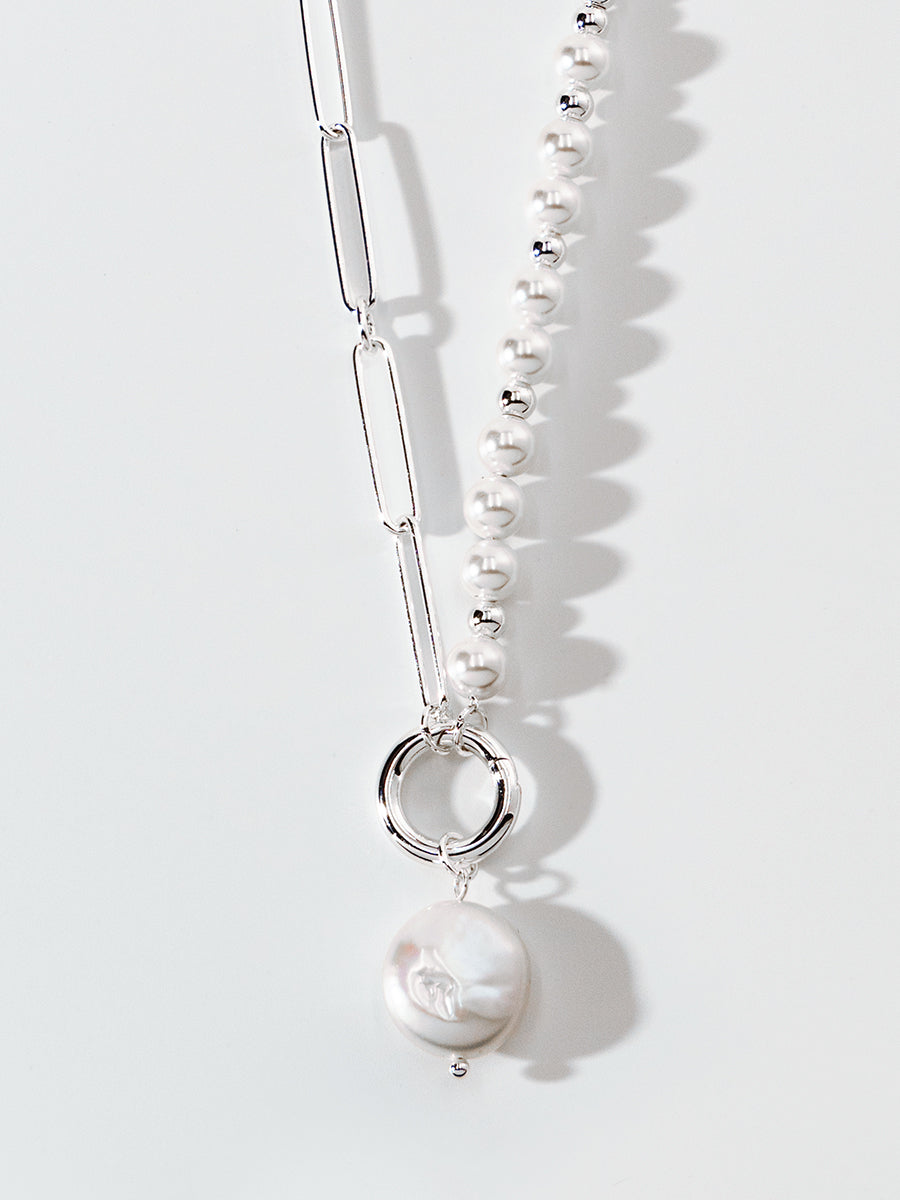 Nymph Baroque Pearl Silver Necklace