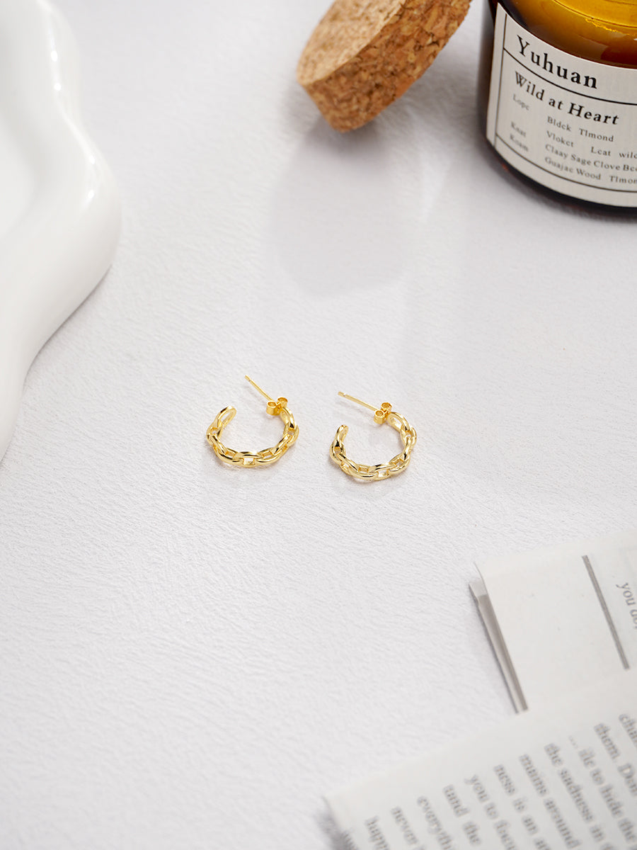 Geometric Half Hoop Earrings RE001