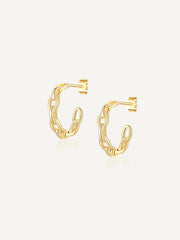 Geometric Half Hoop Earrings RE001
