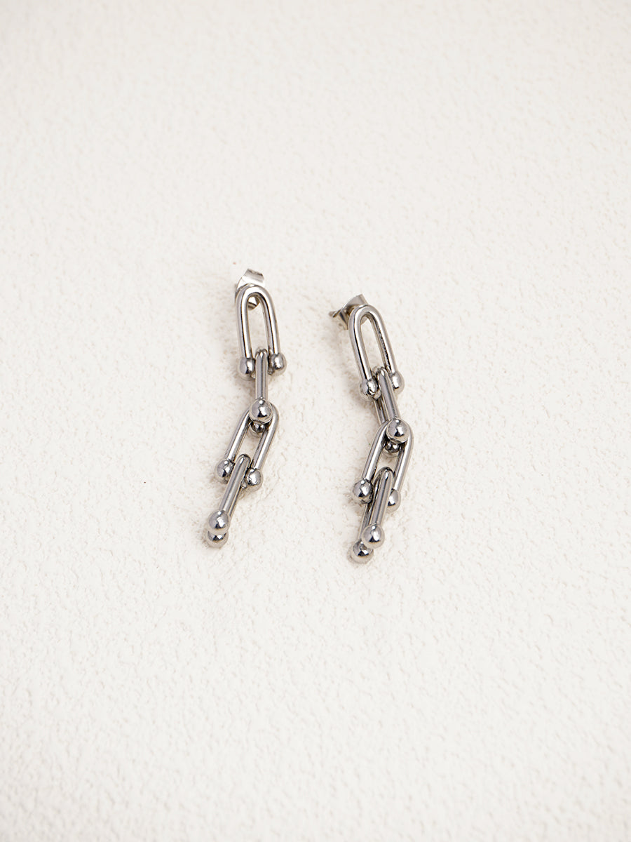 Stainless Steel Link Earring RE003