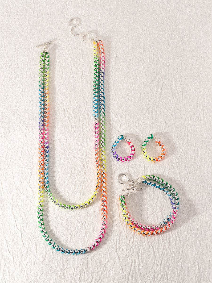Pride Edition Silver Braided Rainbow Set