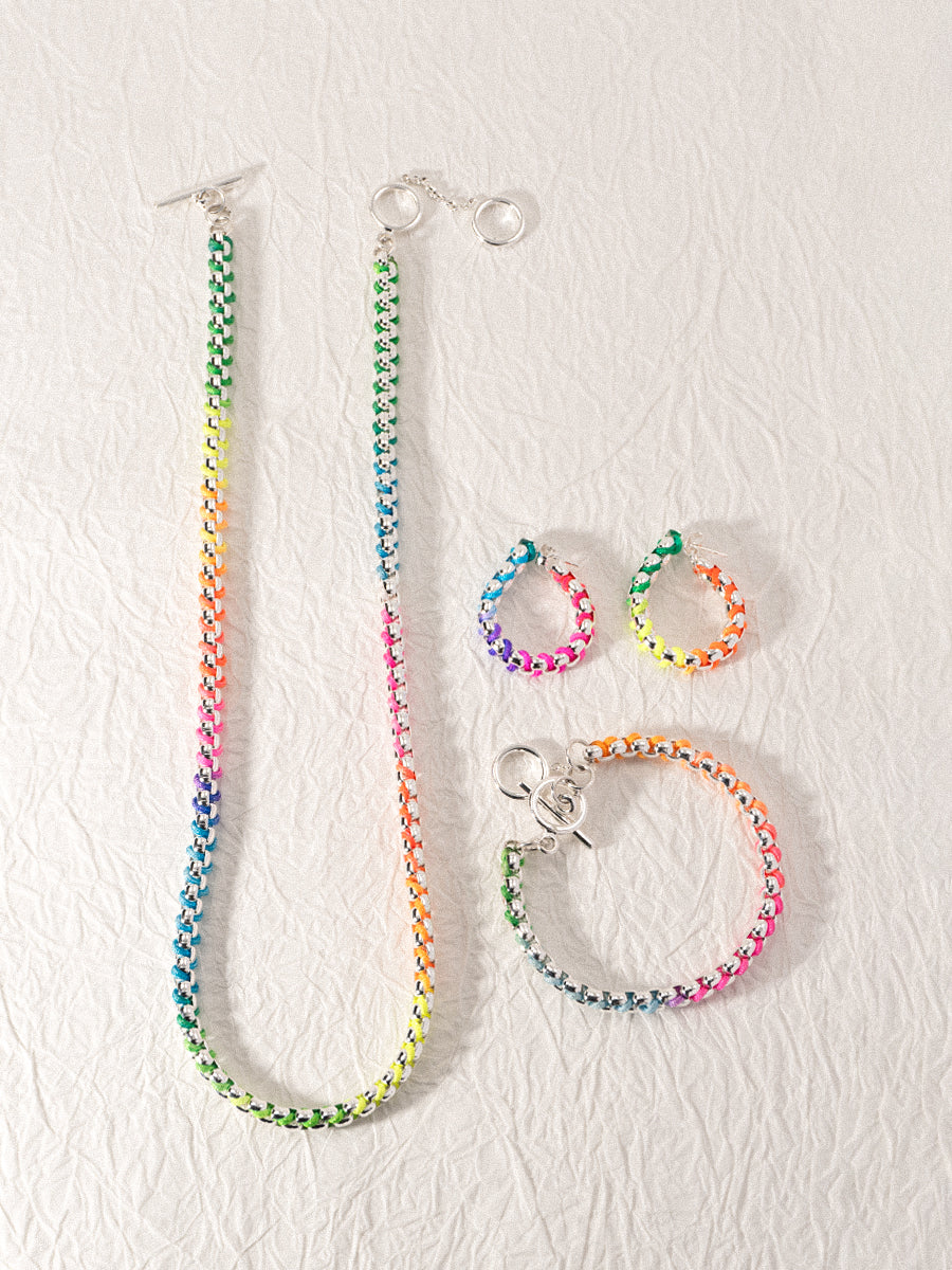 Pride Edition Silver Braided Rainbow Set
