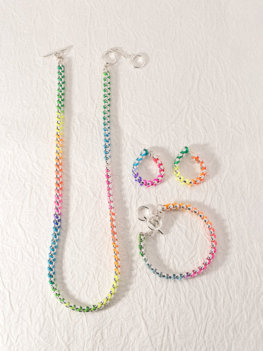 Pride Edition Silver Braided Rainbow Set