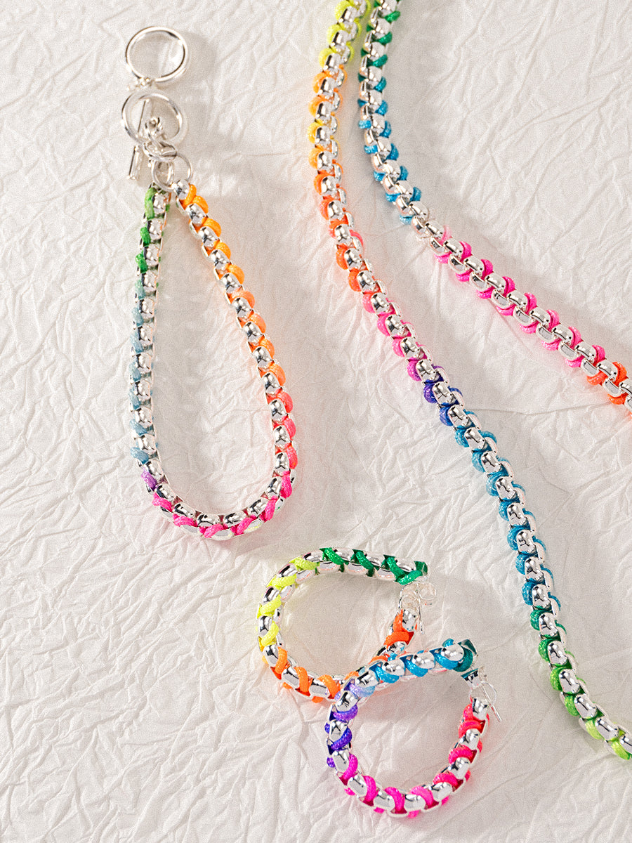 Pride Edition Silver Braided Rainbow Set
