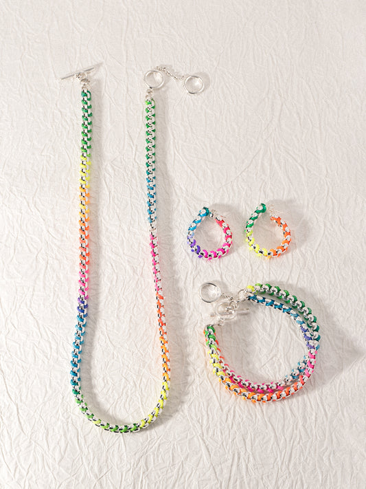 Pride Edition Silver Braided Rainbow Set