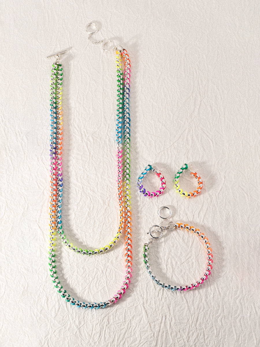 Pride Edition Silver Braided Rainbow Set
