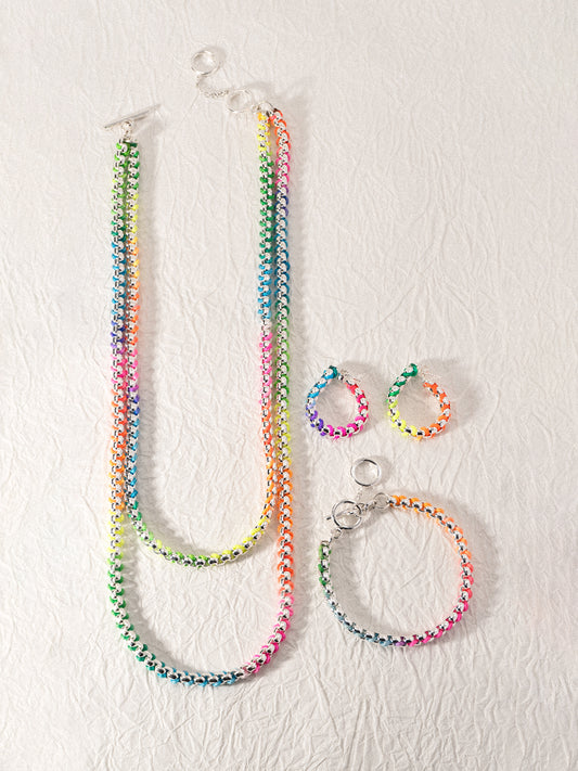 Pride Edition Silver Braided Rainbow Set