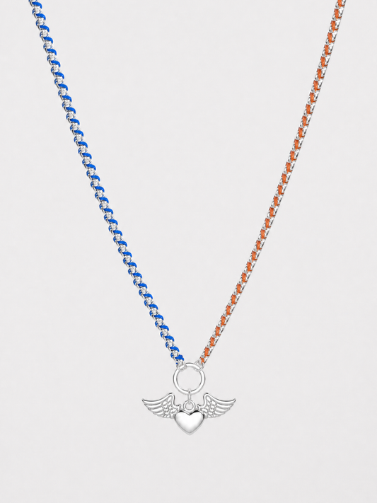 Sunkiss Silver Color Clash Hand-woven Necklace