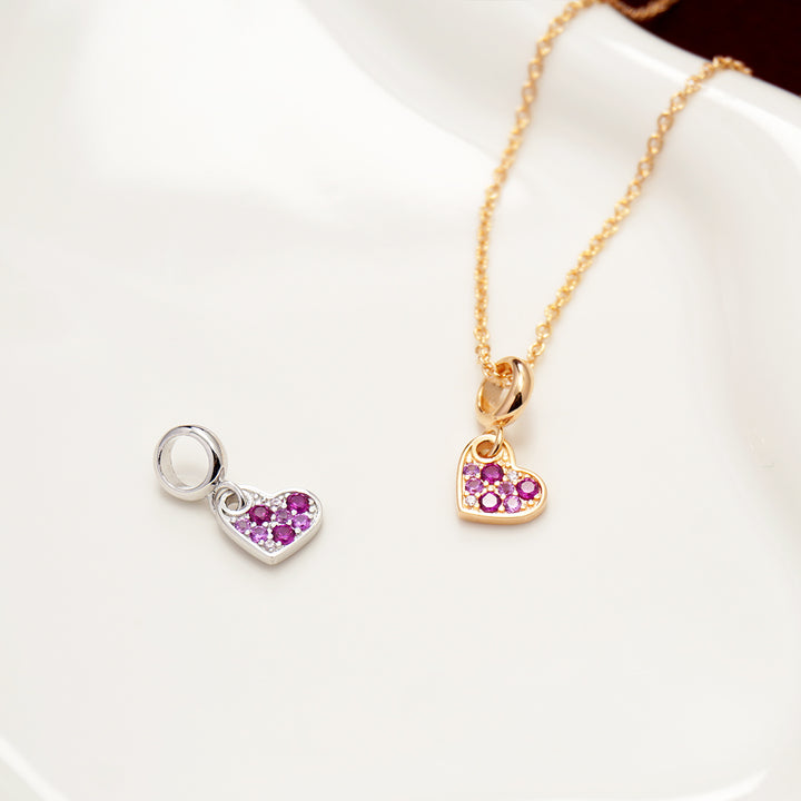 Blushing Heart Charm PC004