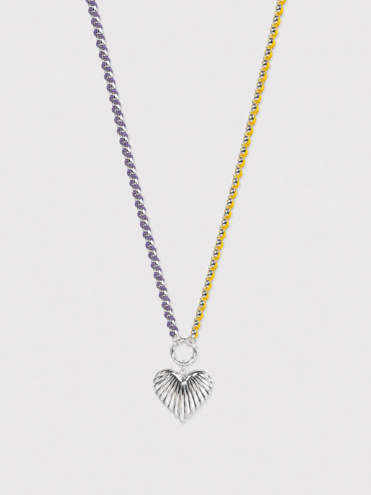 Haze Silver Color Clash Hand-woven Necklace