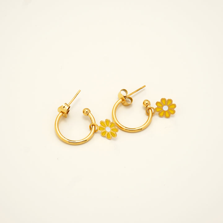 Stainless Steel floral Earrings RE002