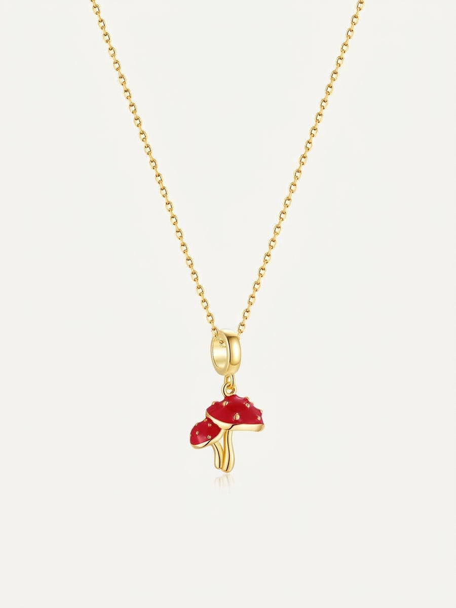 Crimson Mushroom Necklace PC010