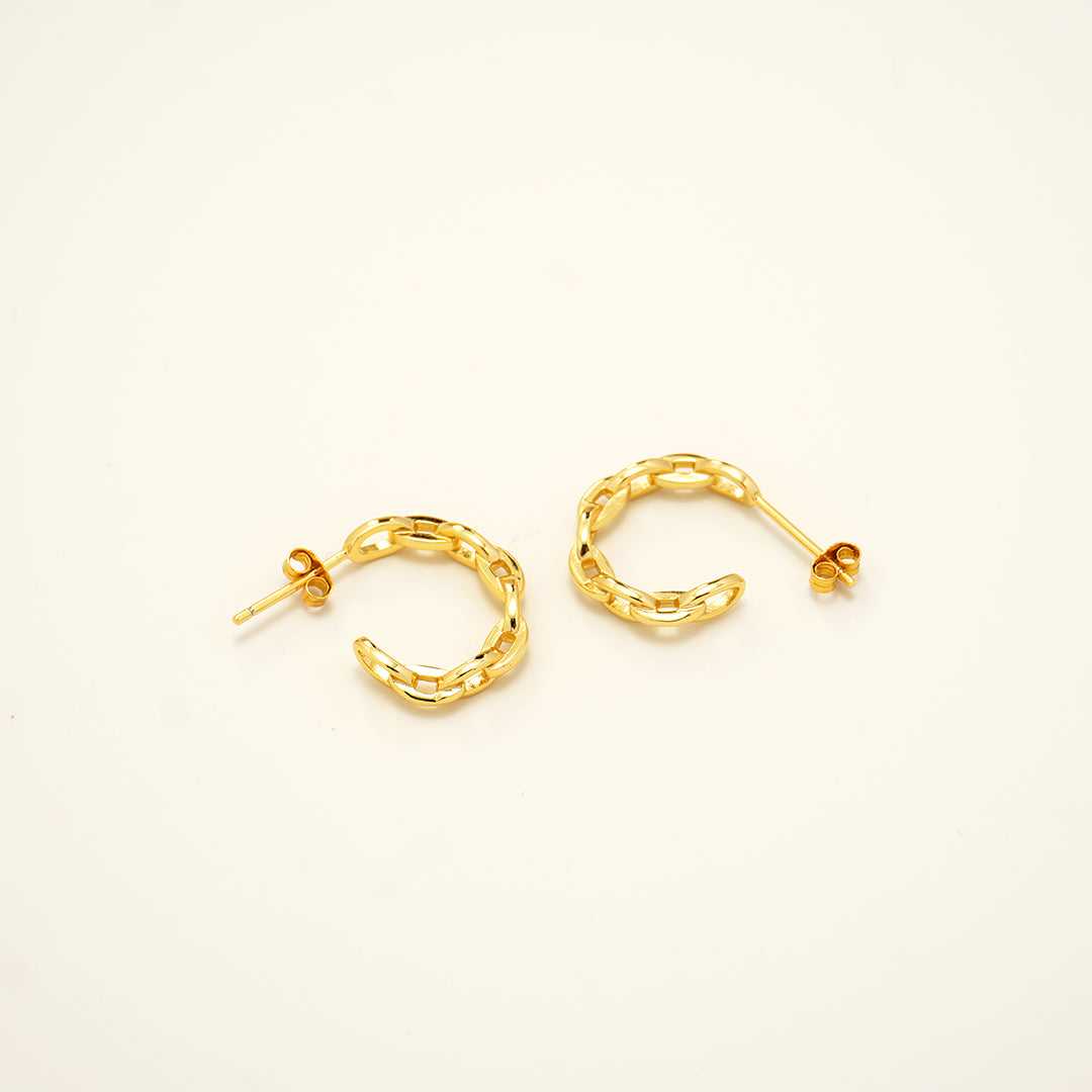 Geometric Half Hoop Earrings RE001