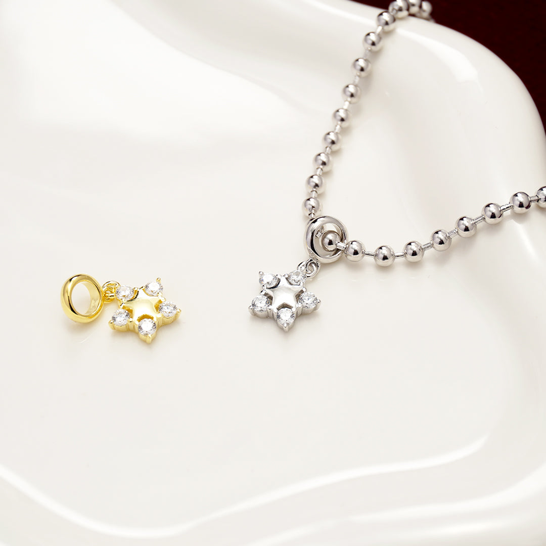 Glittering Star Charm Pendant PC001