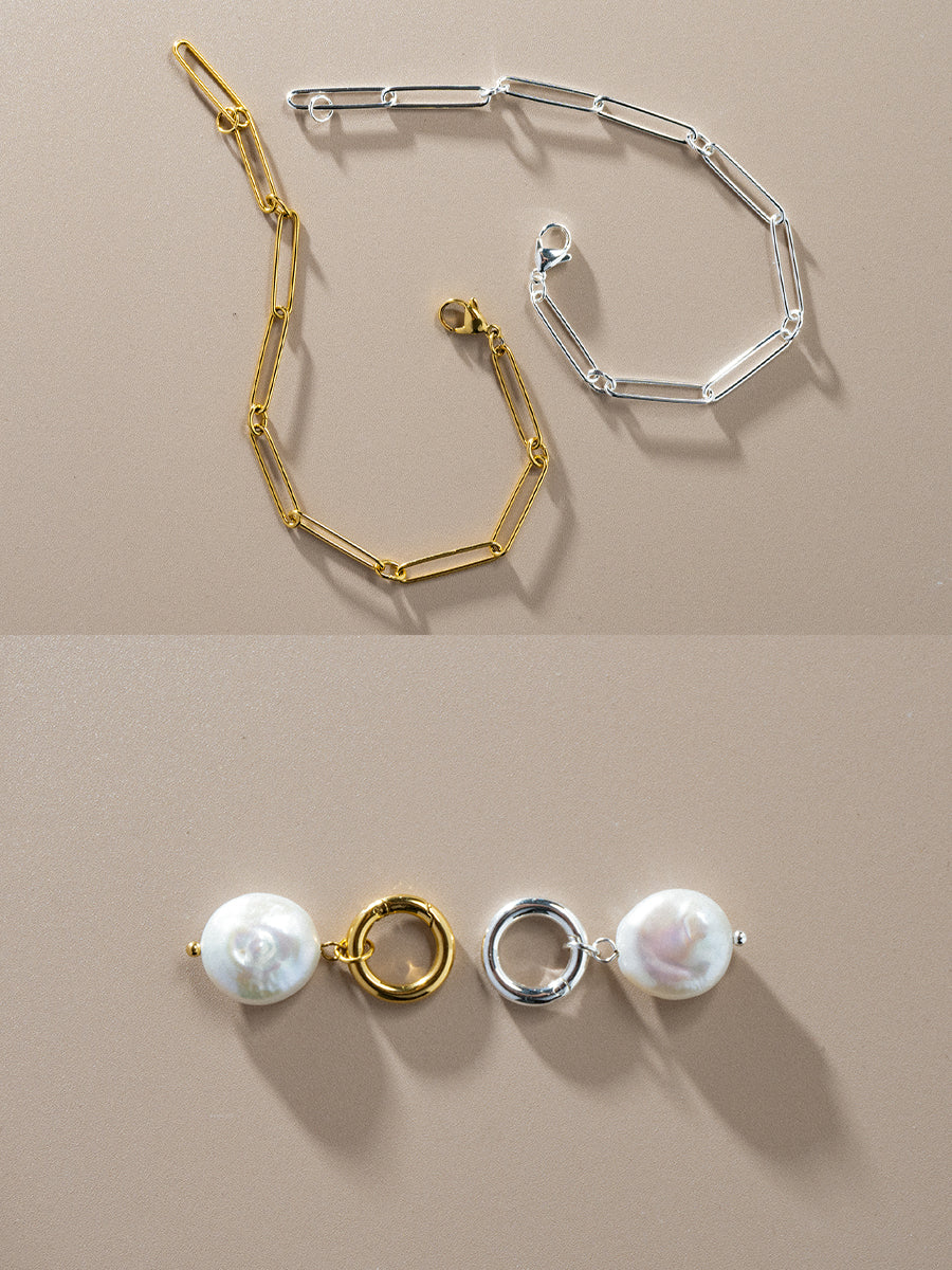 Nymph Baroque 18K Gold Pandent Bracelets