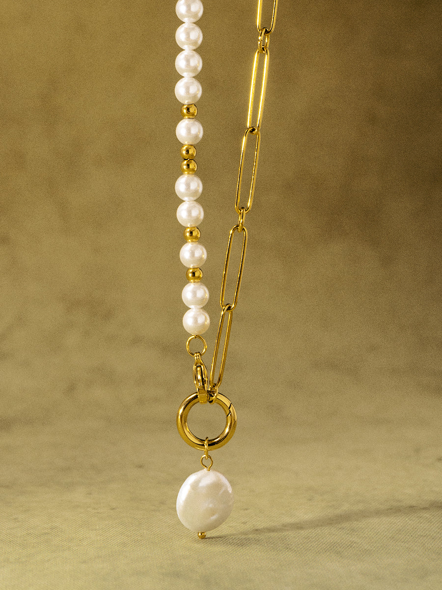 Nymph Baroque Pearl 18K Gold Necklace