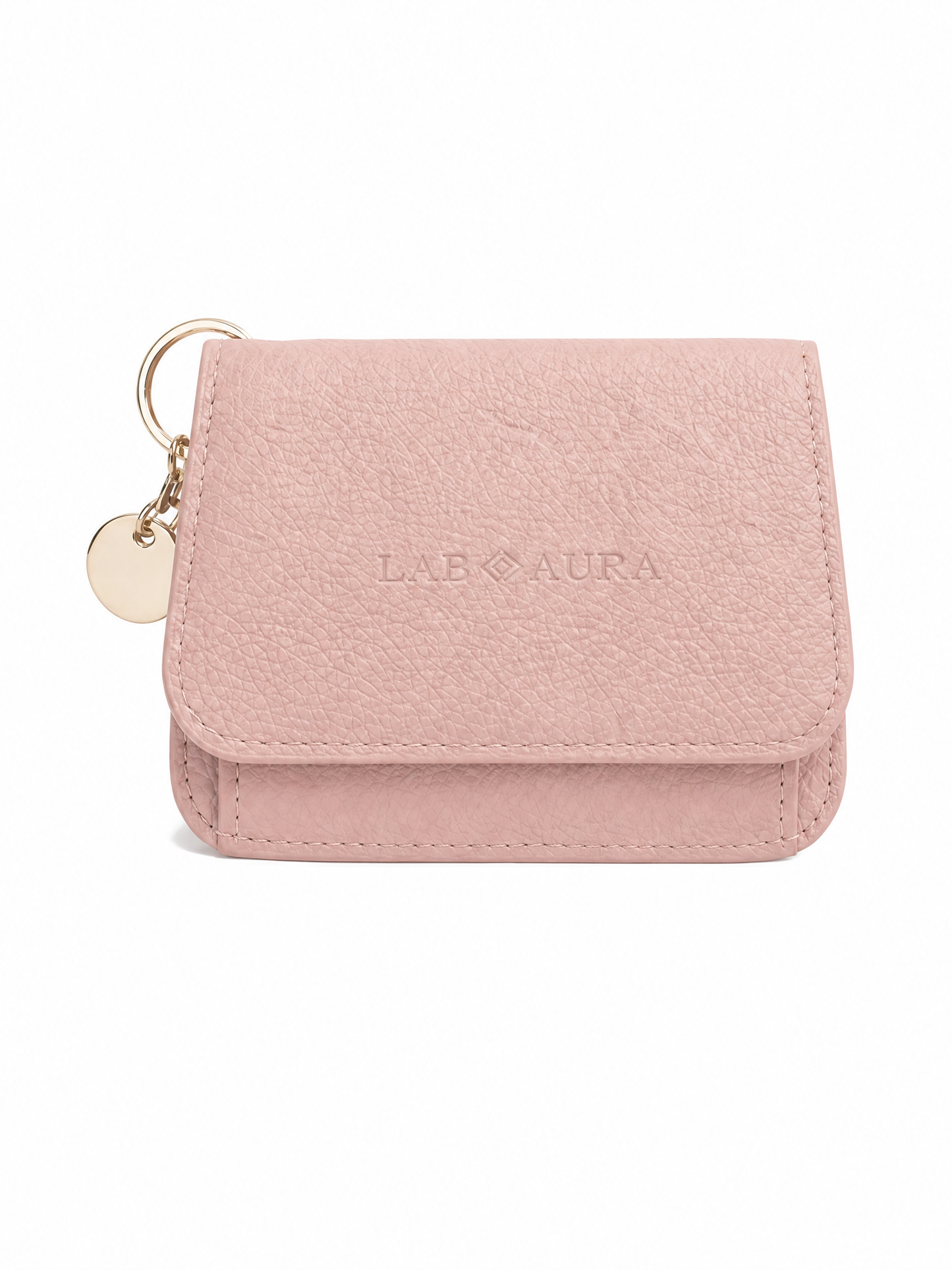 Leather Card & Coin Pouch — Rose Pink