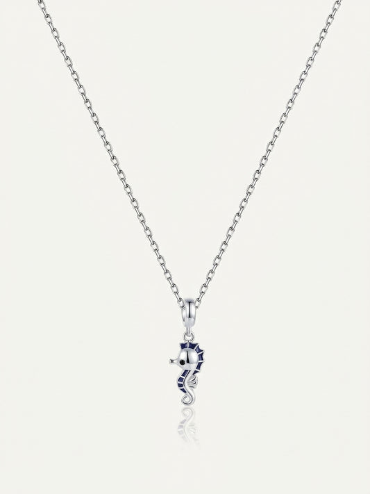 Azure Seahorse Necklace PC007