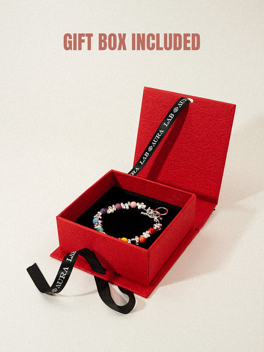 Rhythm Silver Hematite Rainbow Bracelet