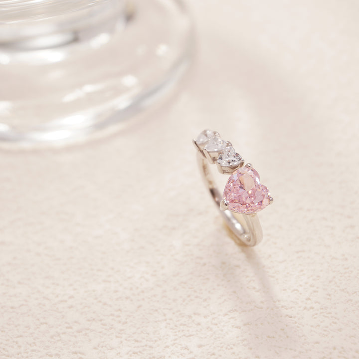 Frozen Pink Heart Ring GR001