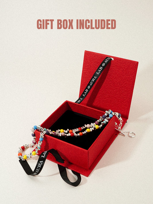 Rhythm Rainbow Silver Hematite Necklace