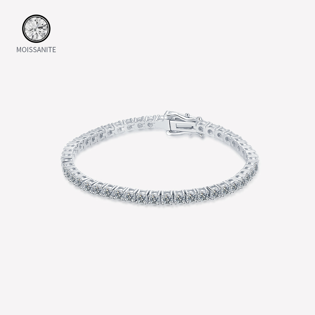 Moissanite-tennis-Sterling-Silver-Bracelet