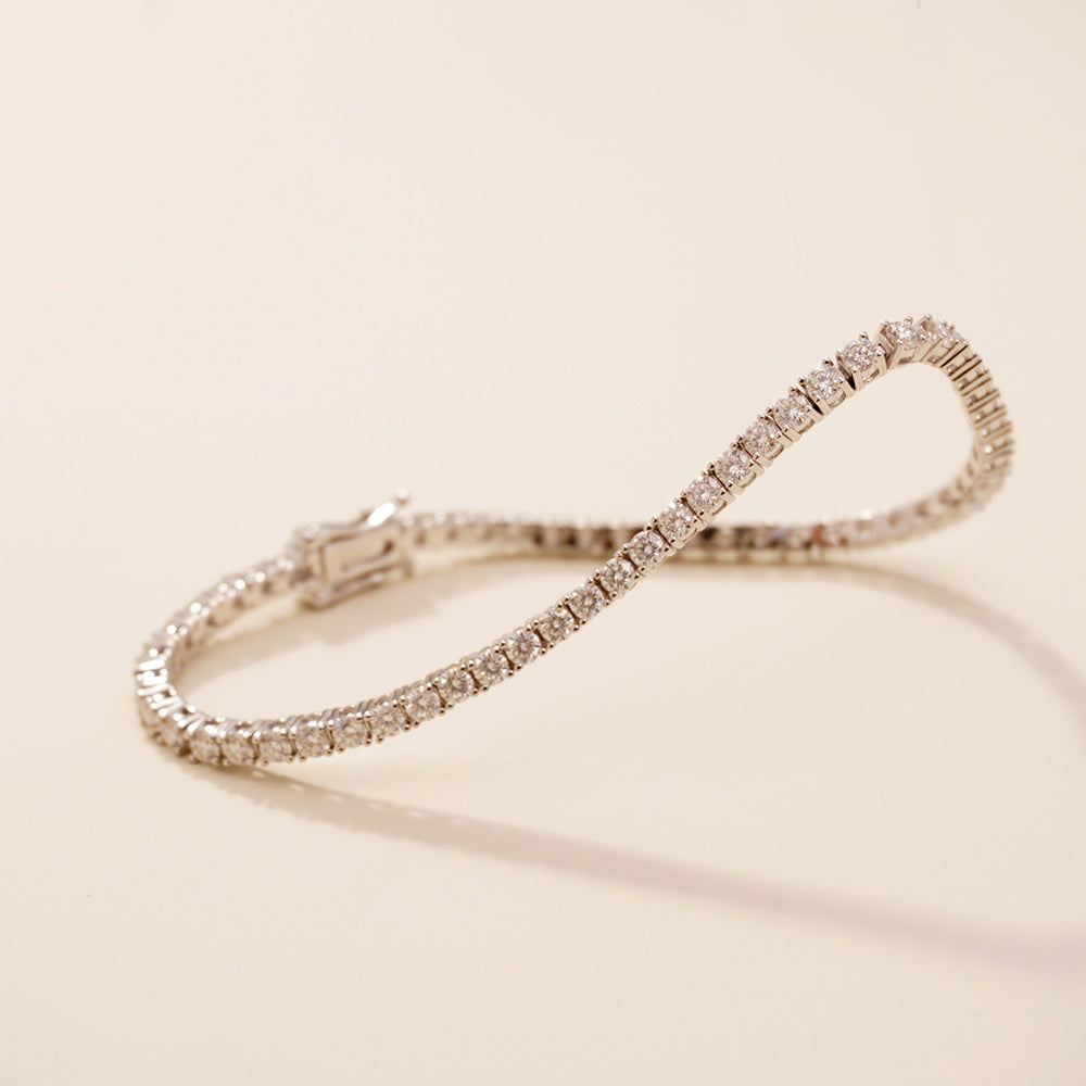 Moissanite-tennis-Sterling-Silver-Bracelet