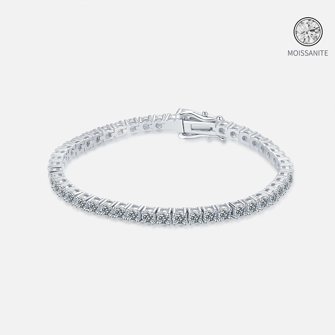 Moissanite-tennis-Sterling-Silver-Bracelet