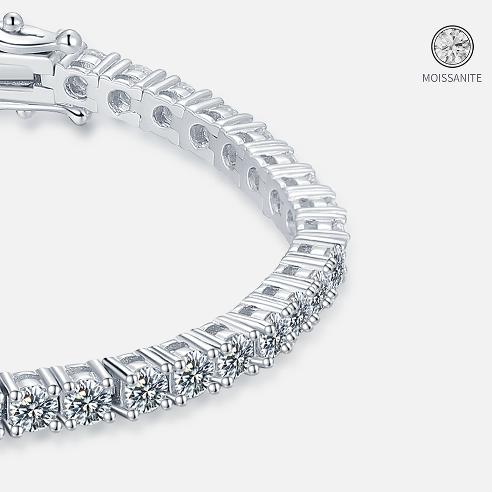 Moissanite-tennis-Sterling-Silver-Bracelet