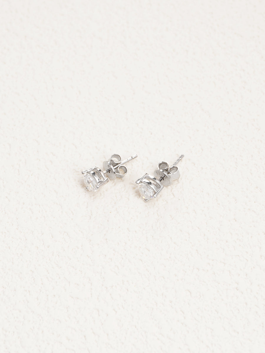 Moissanite Shimmering Heart Earrings GE004