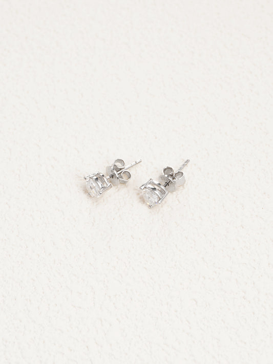 Moissanite Shimmering Heart Earrings GE004